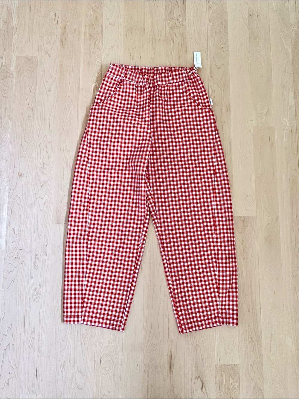 NWT Le Bon Shoppe Arc Pants Red Gingham